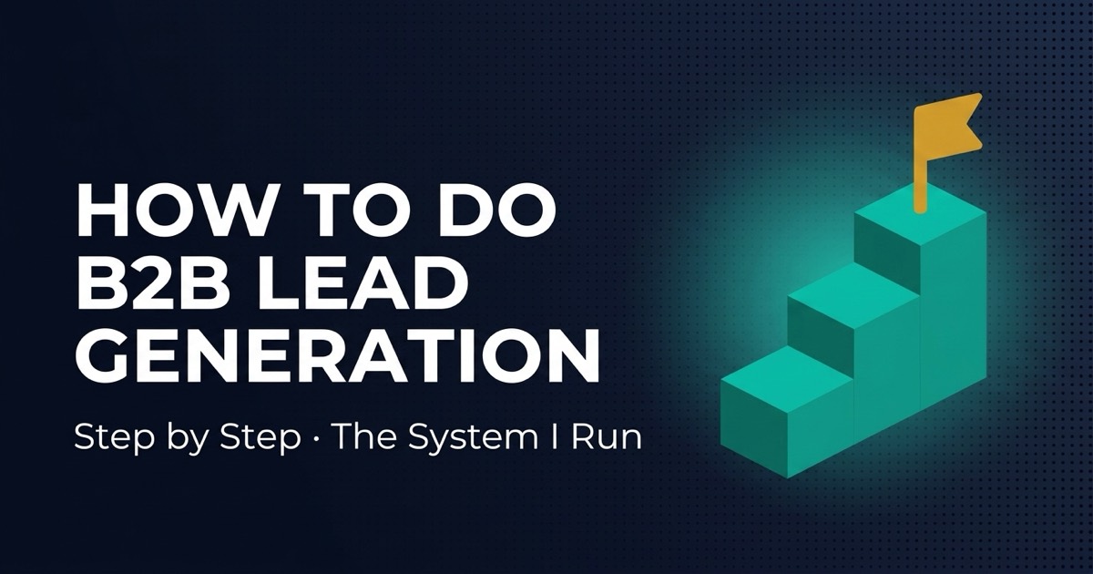 Six-step B2B lead generation process from ICP through offer, copy, media and BANT qualification